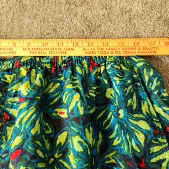 Pro Spirit Shorts Swimming Mesh Inside Pocket Mens XL Green Blue Floral - Picture 3 of 9